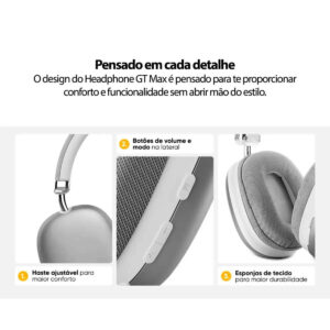 Headphone Bluetooth GT Max Goldentec - Imagem 9