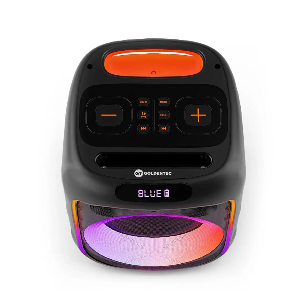 Caixa de Som Bluetooth TWS 250W RMS Goldentec GT Cube