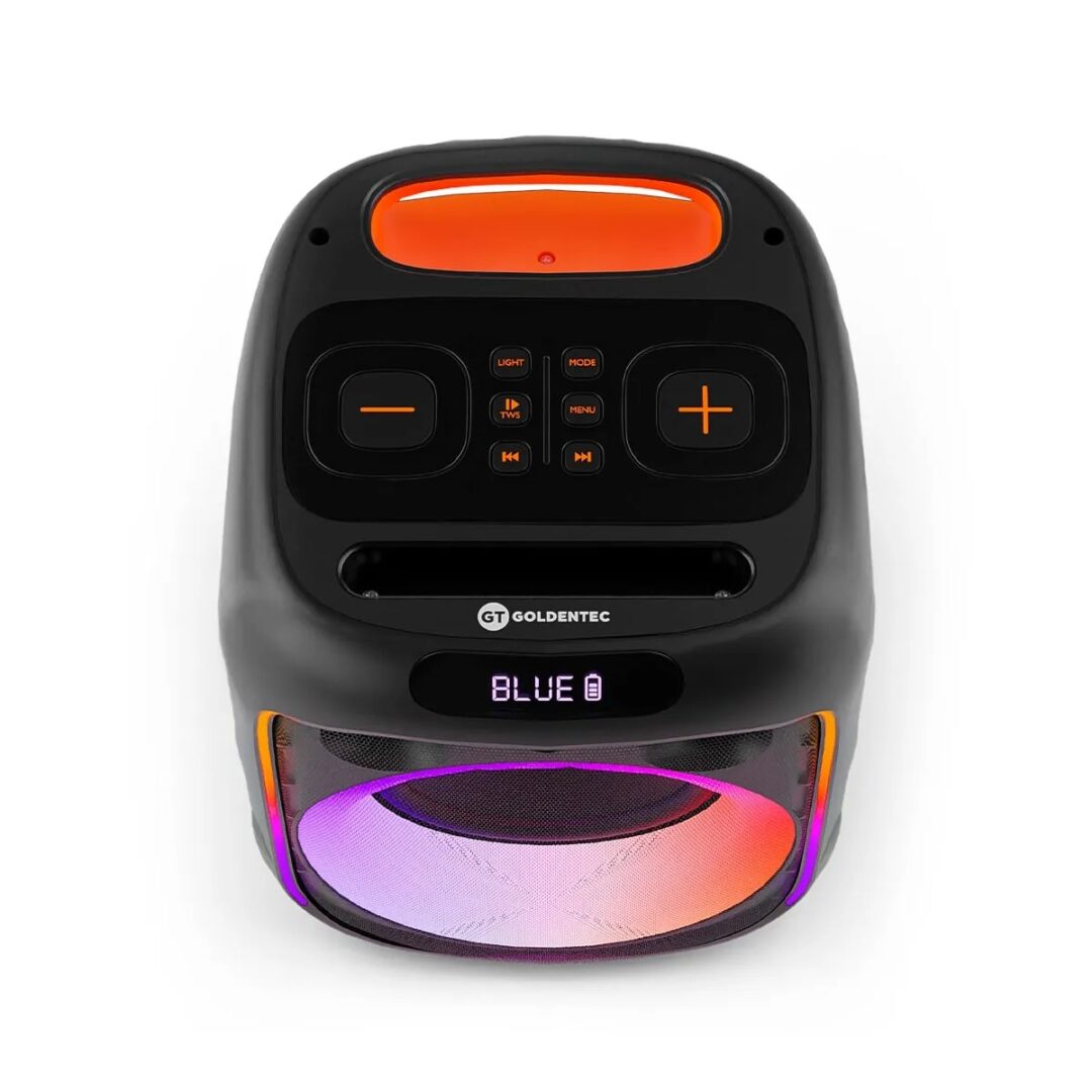 Caixa de Som Bluetooth TWS 250W RMS Goldentec GT Cube