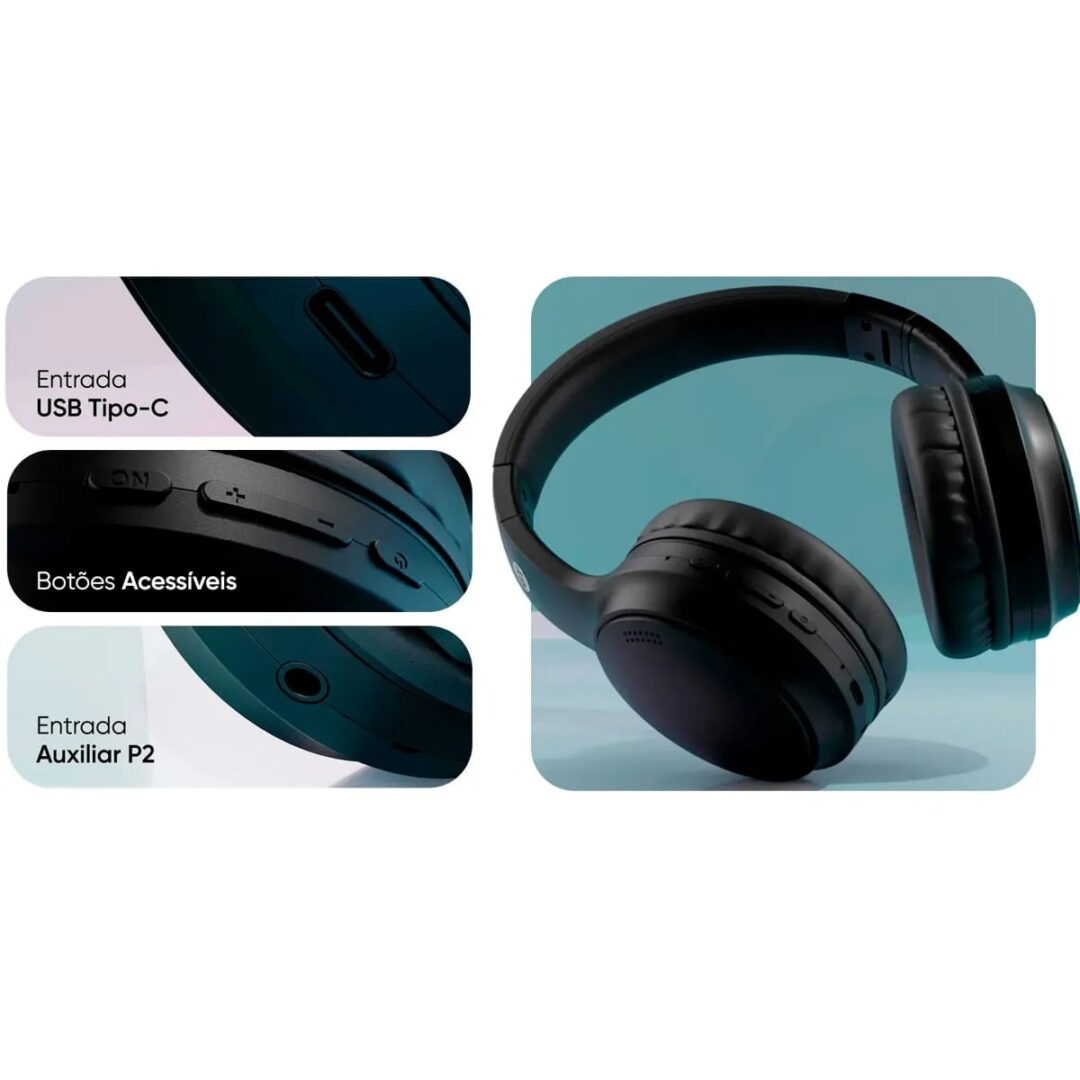 Headphone Bluetooth ANC Goldentec GT Zen Com Cancelamento de Ruído - Imagem 7