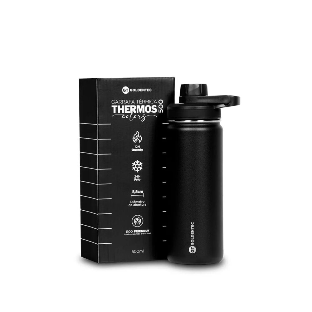 Garrafa Térmica Inox 500ml Goldentec