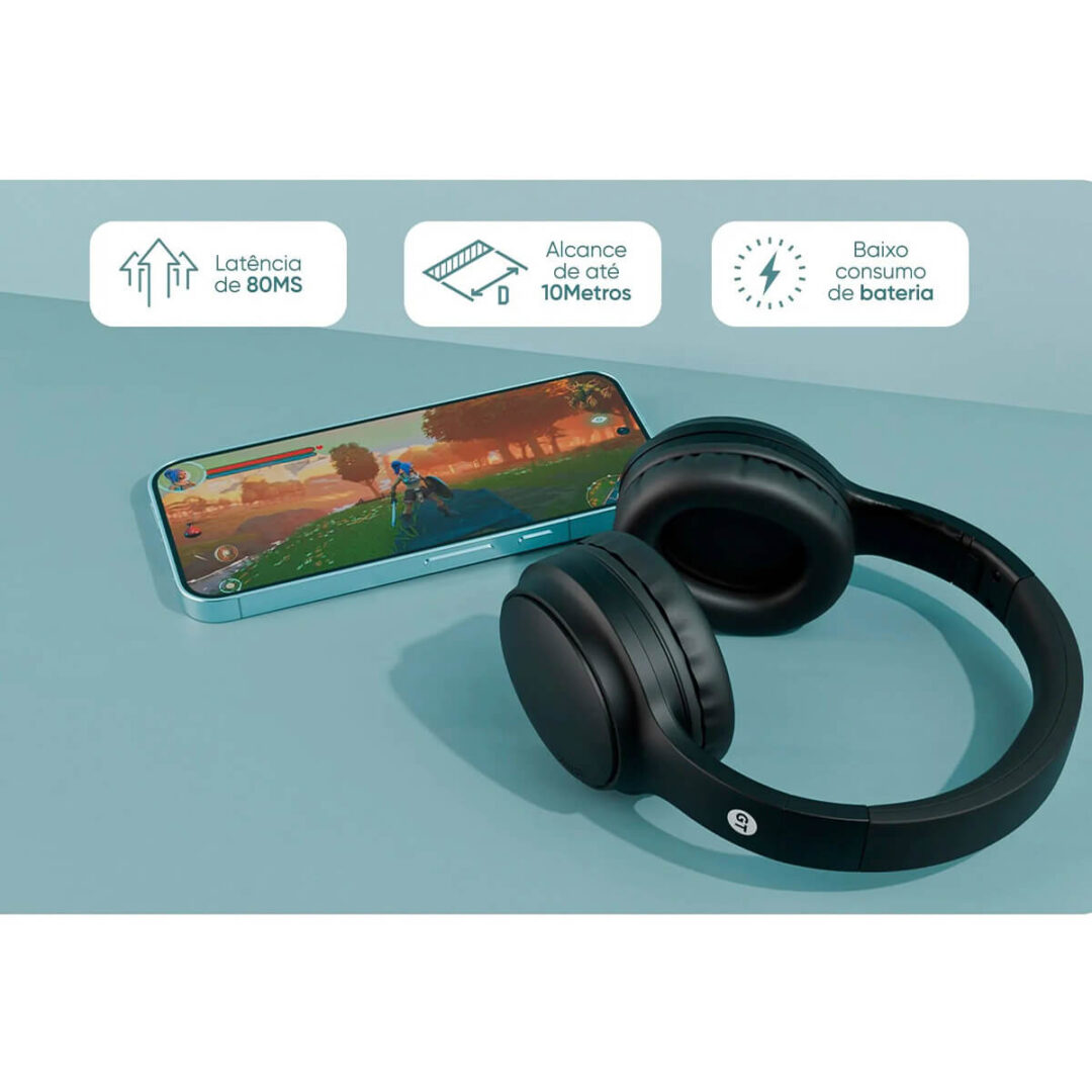 Headphone Bluetooth ANC Goldentec GT Zen Com Cancelamento de Ruído - Imagem 8