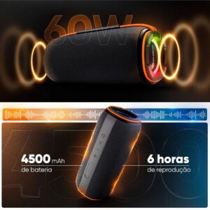 Caixa de Som Bluetooth 60W RMS Goldentec GT Pop
